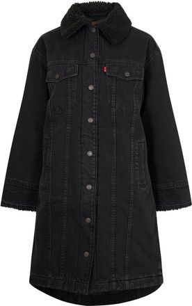 Levi's Womens Levis Padded Trucker in Come Back Trckr - Black - Size 12 UK