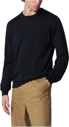Roberto Collina Truien & Vesten, Heren, Blauw, S, Wol, Maglia Girocollo