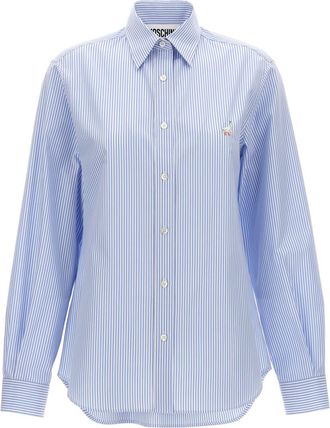 Moschino Light Blue Oca embroidered shirt