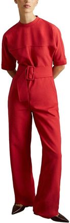 Reiss June Belted Workwear Jumpsuit