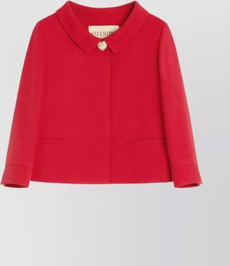 Valentino Garavani buttoned jacket with pockets and collar