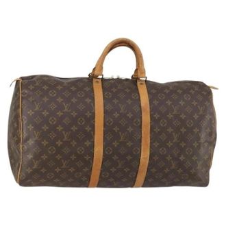 Louis Vuitton Vintage Weekend Bags, unisex, Brown, ONE SIZE, Pre-owned Canvas Weekend Bag