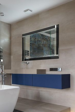 MirrorOutlet Aston Black All Glass Venetian Wall Mirror 120 x 80 CM