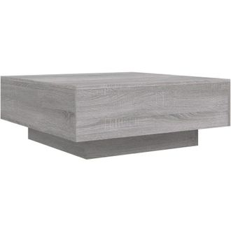 vidaXL Mesa de centro con luces led gris Sonoma 80x80x31 cm Vidaxl