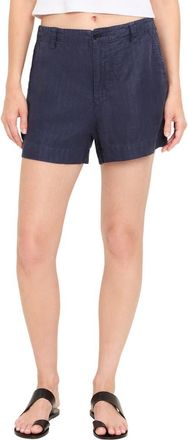 Michael Stars Dara Clean Front Linen Blend Shorts in Nocturnal at Nordstrom, Size X-Small