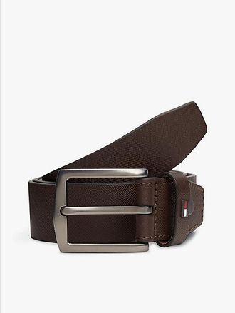 Tommy Hilfiger Denton Adjustable Textured Leather Belt