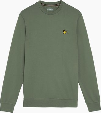 Lyle & Scott Mens Lyle & Scott Green Crew Neck Fly Fleece - Size: 44