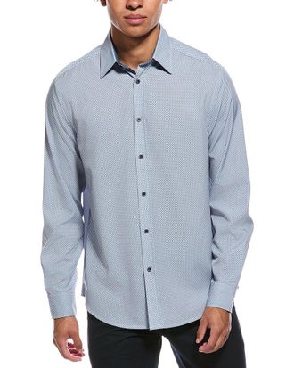 Report Collection 4-Way Geo Print Woven Sport Shirt