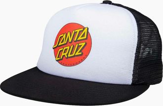 Santa Cruz Mens Santa Cruz Mens Classic Dot Meshback Trucker Cap - Multi/White - Size: ONE size