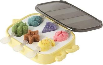 OEM Allecta - Molde Para Helado Con Forma De Fruta Para Ni&ntilde;os, 6 Piezas, Amarillo Lim&oacute;n