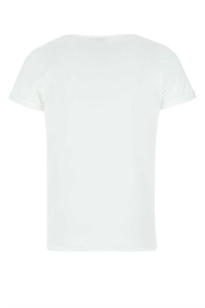 Saint Laurent Logo-Embroidered Cotton T-Shirt - White