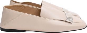 Sergio Rossi SR1 Convertible Loafers in Beige Lamb Leather