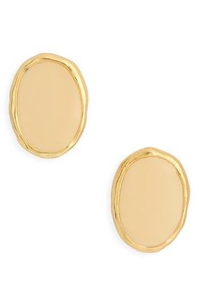 Karine Sultan Enamel Oval Stud Earrings in Gold at Nordstrom Rack