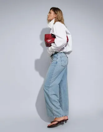 Levi's jeans baggy con coulisse in lavaggio chiaro-Blu