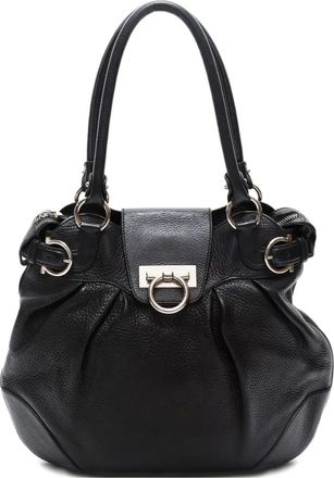 Ferragamo Borsa a mano Gancini in pelle 2000-2010 - Nero