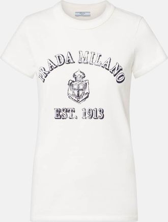 Prada Printed cotton jersey T-shirt