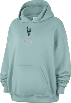 Nike New York Liberty Nike Womens French Terry Oversized Pullover Hoodie in Green | IR0857-309