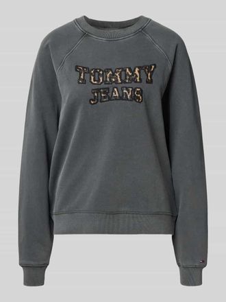 Tommy Jeans Boxy Fit Sweatshirt aus reiner Baumwolle in Anthrazit, Größe XS