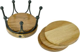 Godinger Dnu Aur Discontinued Godinger Crown Coaster Set