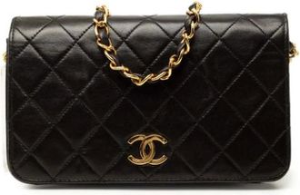 Chanel Borsa a tracolla trapuntata in pelle dagnello Pre-owned - - Pre-owned - Donna - Nero - ONE SIZE