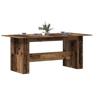 Berkfield Home Dining Table Old Wood 180x90x76 cm Engineered Wood in Brown | Size: 180 x 90 x 76 cm