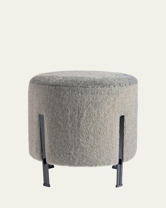 Interlude Home Bexley Faux Fur Stool