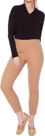 UP Petal Slit Compression Ankle Pant In Latte