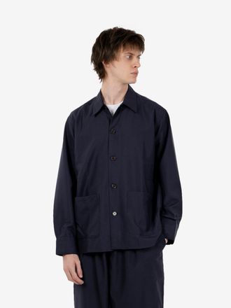 Universal Works Travail Overshirt tropical suiting navy