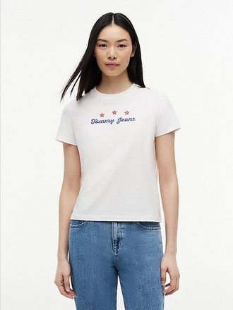 Tommy Hilfiger Camiseta de cuello redondo con logo gr&aacute;fico en la espalda