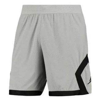 Air Jordan Mens Air Jordan Solid Color Pattern Logo Drawstring Elastic Waistband Straight Shorts Gray DJ7699-077