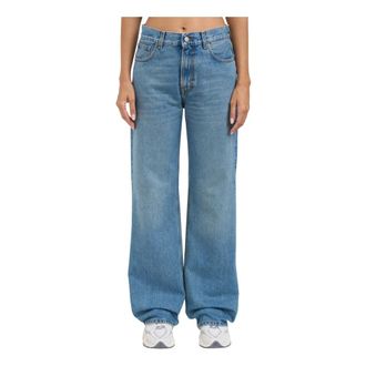 Haikure Wide Jeans - Dames - Loose Fit Jeans - Blauw - W27 - Katoen - Jeans