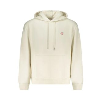 Calvin Klein Hoodies & sweatvesten, Heren, Wit, XL, Katoen, Brushed Cotton Hoodie