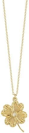 Ember Fine Jewelry 14K Yellow Gold Diamond Clover Pendant Necklace at Nordstrom Rack, Size 17