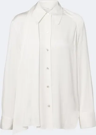 Vince Draped silk-blend satin blouse