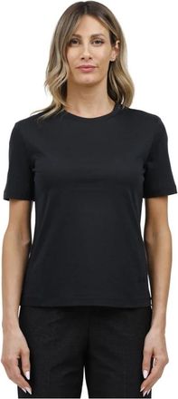 Max Mara Geborduurde T-shirt van Modal en Katoen - Dames - T-shirts - Blauw - S - Katoen - Tops