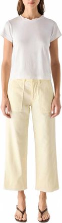 Amo Blondie Easy Army Slouch Crop Pants In Beige