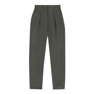 Cortana Ama, linen and silk Trousers green ocean