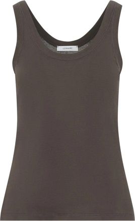 Christophe Lemaire Rib Tank Top - Dames - Tops zonder mouwen - Bruin - XS - Katoen - Tops