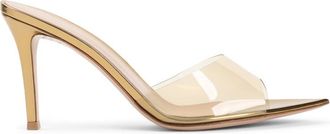 Gianvito Rossi Gold Transparent Elle 85 Heels
