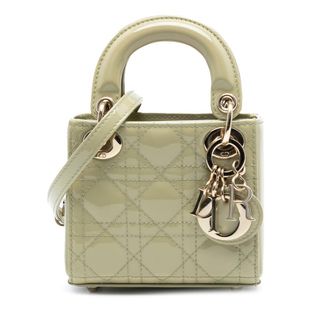 Dior Pre-owned Dior Micro Patent Cannage Lady Dior 10-MA-0202