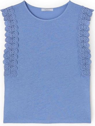 Motivi T-Shirts - Dames - Tops zonder mouwen - Blauw - XS - Linnen - Tops