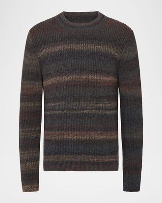 Vince Men & apos;s Space-Dye Shaker Wool-Blend Crewneck Sweater