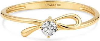 Devata Devata Love Knot Ring in 14K Gold, 5mm at Nordstrom, Size 8