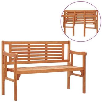 vidaXL Panchina da Giardino Pieghevole 120 cm Legno Massello Eucalipto
