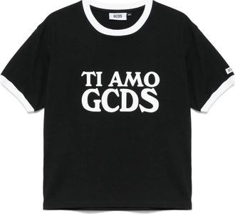 GCDS Zwarte Basic Tee Shirt - Heren - T-shirts - Zwart - XS - Tops