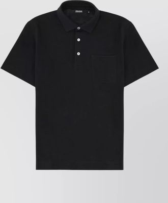 Ermenegildo Zegna short sleeve polo shirt chest pocket