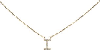House of Brilliance 10K Gold Diamond Accent A-Z Block Initial Pendant Necklace