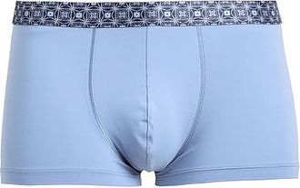 Hanro Micro Touch Boxer Brief w/ Printed Waistband Mens Underwear Mineral Blue : 2XL, Elastane/Polyamide