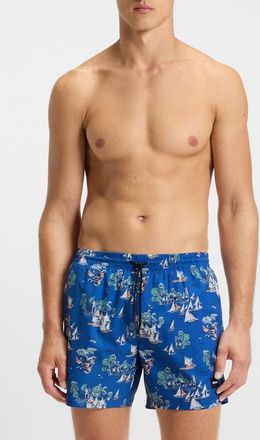 BOSS Pirhana Swim Trunks in Blue at Nordstrom, Size Xx-Large