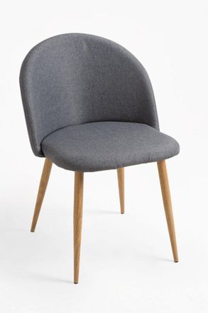 Regalos Miguel Sillas Comedor - Silla Vint Tela - Gris Oscuro